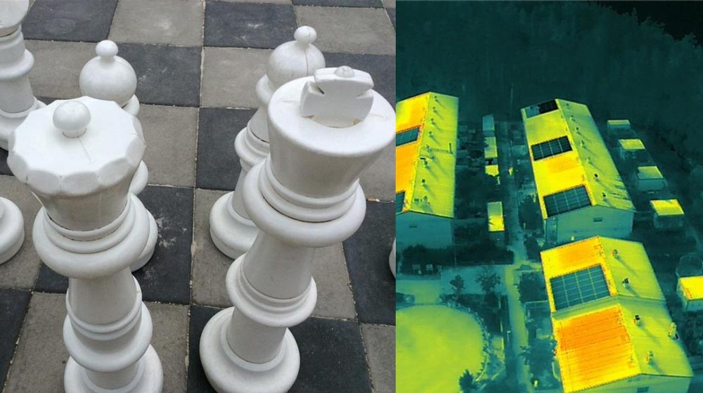 Schackpjäser utomhus